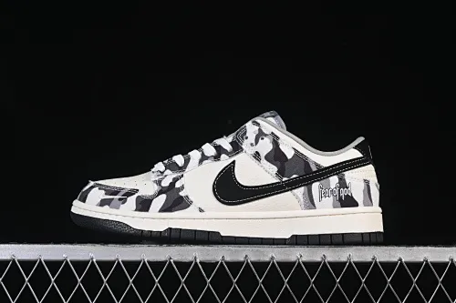 All Categories Nk SB Dunk Series Nk SB Dunk Low High-end Customized Low-top Shoes Nike SB Dunk Low Gray Camouflage Anniversary High-end Customized Low-top Casual Shoes SR2025-002